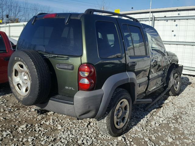 1J4GL48K77W647418 - 2007 JEEP LIBERTY SP GREEN photo 4