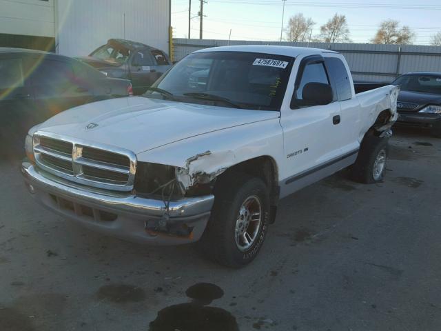 1B7GL22X4YS621026 - 2000 DODGE DAKOTA WHITE photo 2