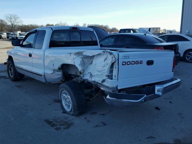 1B7GL22X4YS621026 - 2000 DODGE DAKOTA WHITE photo 3