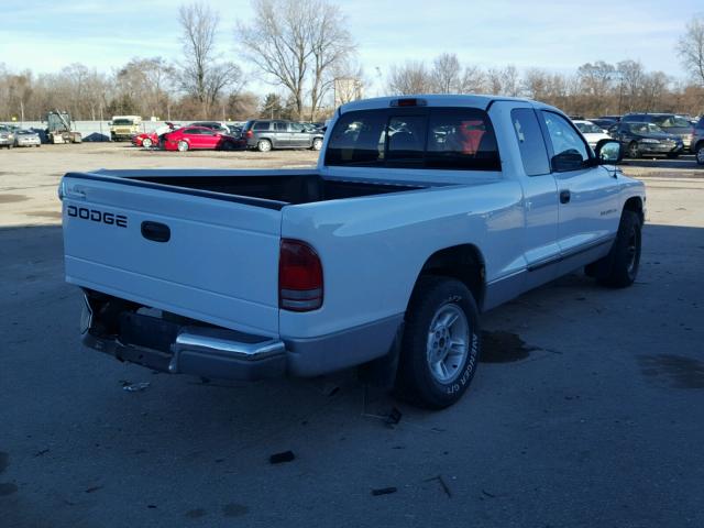 1B7GL22X4YS621026 - 2000 DODGE DAKOTA WHITE photo 4