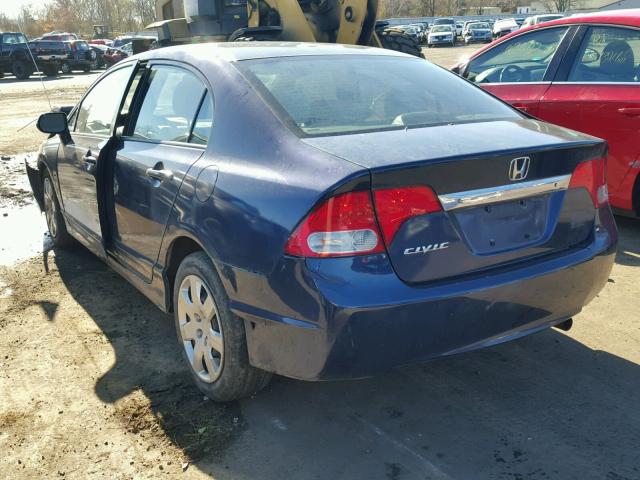 2HGFA1F52AH513426 - 2010 HONDA CIVIC LX BLUE photo 3