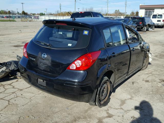 3N1BC13E19L414825 - 2009 NISSAN VERSA S BLACK photo 4