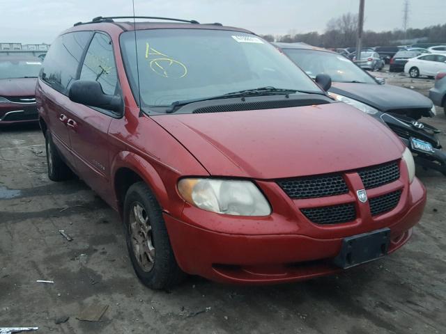 2B4GP74L21R280600 - 2001 DODGE GRAND CARA MAROON photo 1