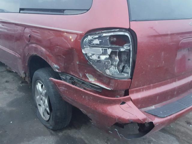 2B4GP74L21R280600 - 2001 DODGE GRAND CARA MAROON photo 9