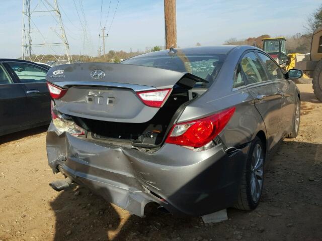 5NPEC4AC2DH733284 - 2013 HYUNDAI SONATA SE GRAY photo 4