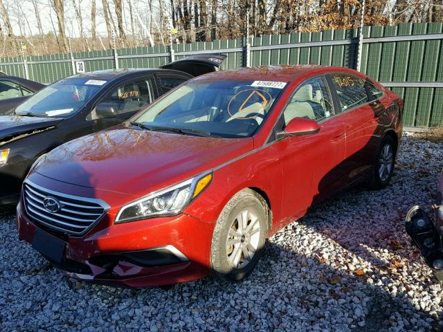 5NPE24AF1GH416856 - 2016 HYUNDAI SONATA SE MAROON photo 2