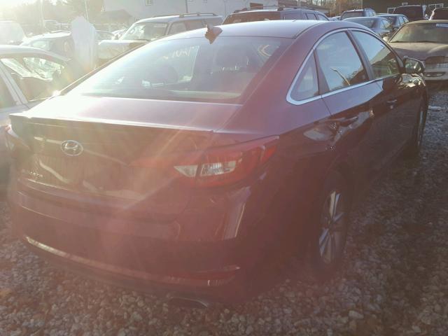 5NPE24AF1GH416856 - 2016 HYUNDAI SONATA SE MAROON photo 4