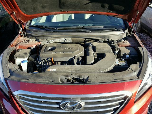 5NPE24AF1GH416856 - 2016 HYUNDAI SONATA SE MAROON photo 7