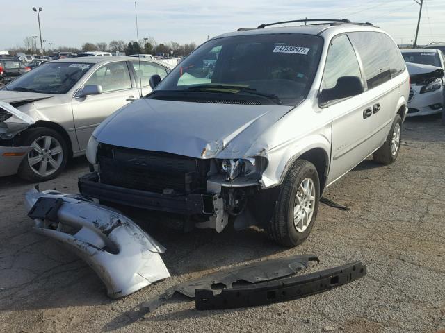 1B4GP24341B200487 - 2001 DODGE GRAND CARA SILVER photo 2