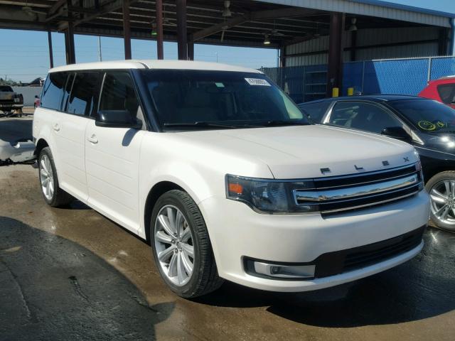 2FMGK5C8XDBD05352 - 2013 FORD FLEX SEL WHITE photo 1