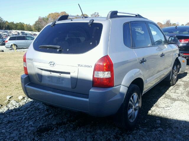 KM8JM12B59U970263 - 2009 HYUNDAI TUCSON GLS SILVER photo 4