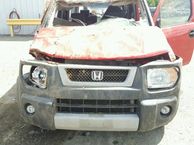 5J6YH28685L015376 - 2005 HONDA ELEMENT EX RED photo 7