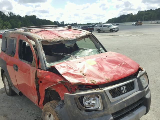 5J6YH28685L015376 - 2005 HONDA ELEMENT EX RED photo 9