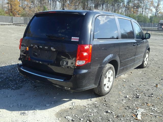 2D4RN4DG6BR602212 - 2011 DODGE GRAND CARA BLACK photo 4