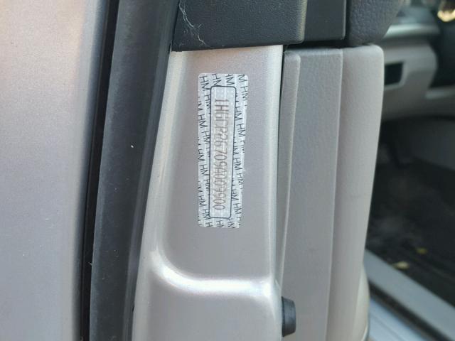 1HGCP26709A009900 - 2009 HONDA ACCORD EX SILVER photo 10