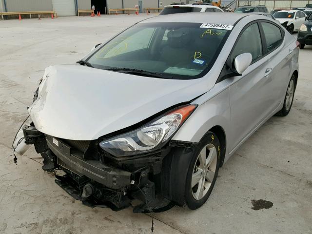 KMHDH4AE8DU787124 - 2013 HYUNDAI ELANTRA GL SILVER photo 2