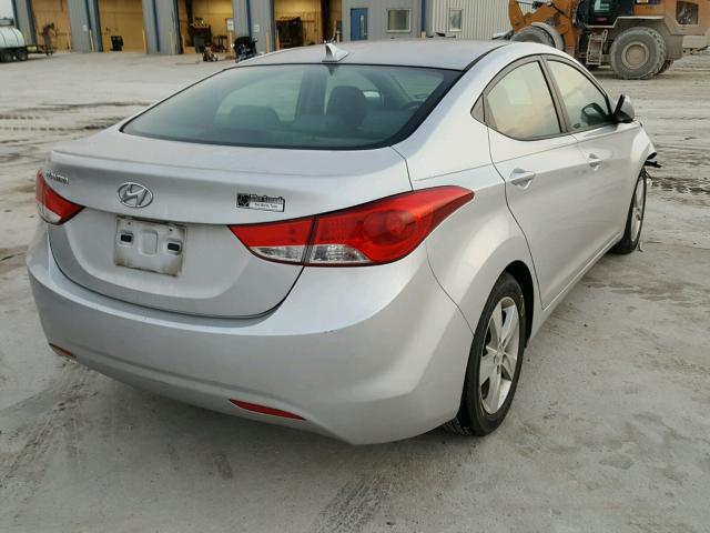 KMHDH4AE8DU787124 - 2013 HYUNDAI ELANTRA GL SILVER photo 4