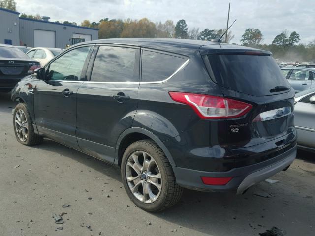 1FMCU9HX5DUD56221 - 2013 FORD ESCAPE SEL BLACK photo 3