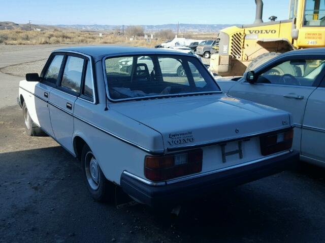 YV1AX8848F1101225 - 1985 VOLVO 244 DL WHITE photo 3