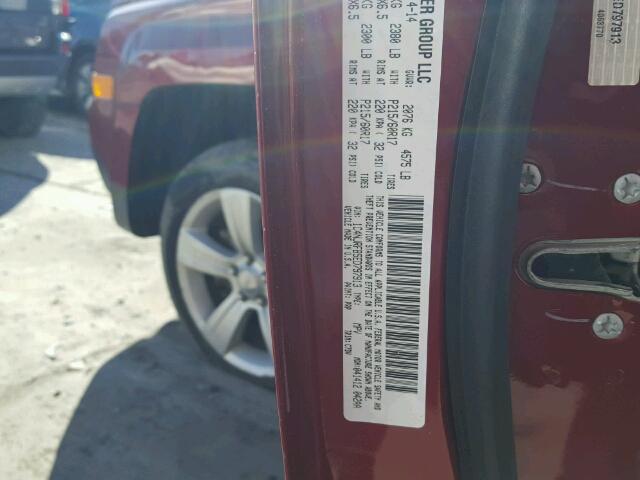 1C4NJRFB5ED797913 - 2014 JEEP PATRIOT LA RED photo 10