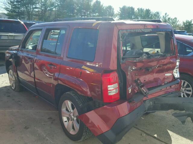 1C4NJRFB5ED797913 - 2014 JEEP PATRIOT LA RED photo 3