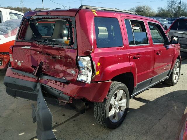 1C4NJRFB5ED797913 - 2014 JEEP PATRIOT LA RED photo 4