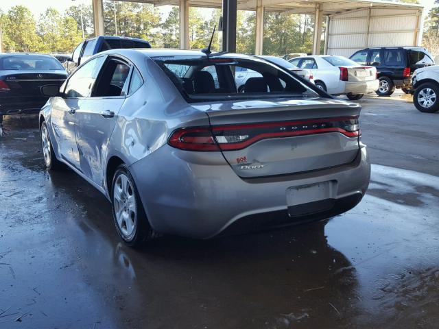 1C3CDFAA1GD682356 - 2016 DODGE DART SE GRAY photo 3