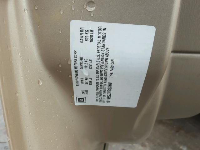 1G1NE52J316153540 - 2001 CHEVROLET MALIBU LS 金色 照片 10