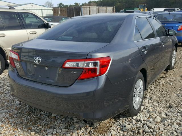 4T1BF1FK2CU137570 - 2012 TOYOTA CAMRY BASE GRAY photo 4