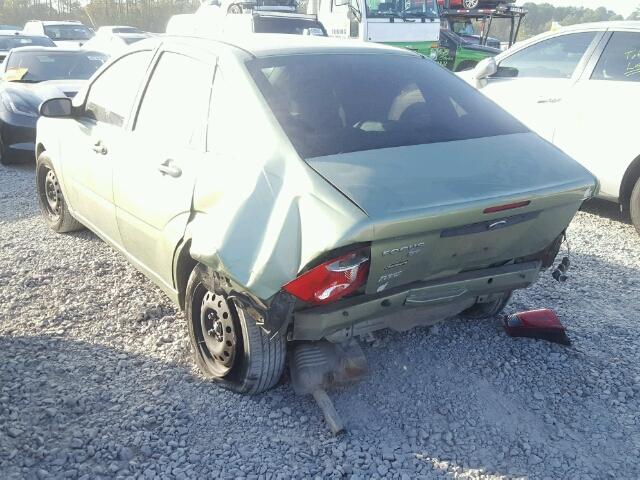 1FAFP34N97W227455 - 2007 FORD FOCUS ZX4 GREEN photo 3