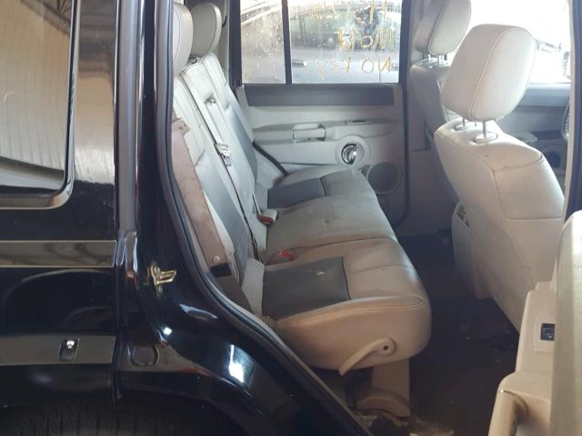 1J8HH58N76C144525 - 2006 JEEP COMMANDER BLACK photo 6