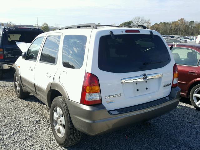 4F2CZ04144KM15905 - 2004 MAZDA TRIBUTE LX WHITE photo 3