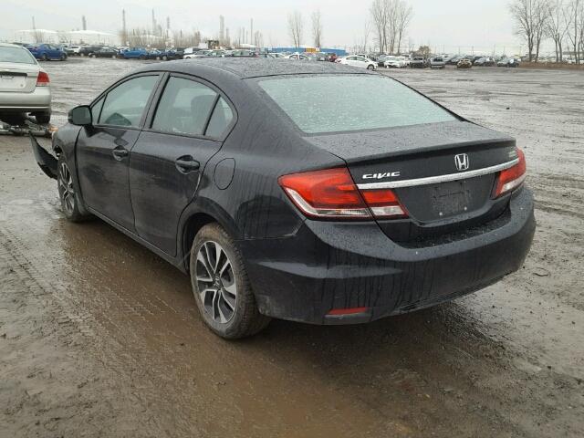 2HGFB2E56DH008482 - 2013 HONDA CIVIC LX BLACK photo 3