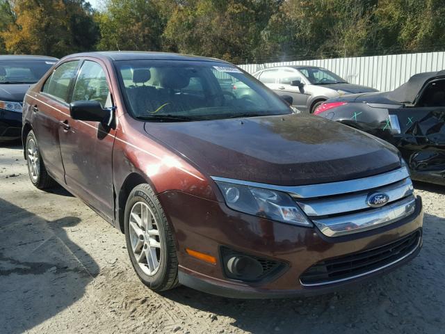 3FAHP0GA6CR190362 - 2012 FORD FUSION S BURGUNDY photo 1