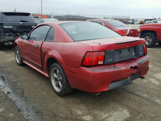 1FAFP40402F162099 - 2002 FORD MUSTANG RED photo 3