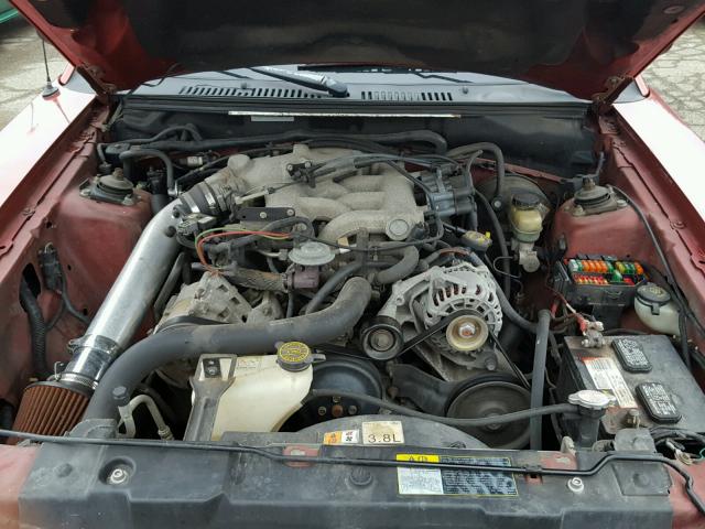 1FAFP40402F162099 - 2002 FORD MUSTANG RED photo 7