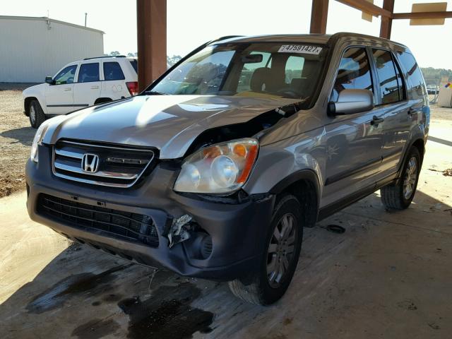 SHSRD78855U304523 - 2005 HONDA CR-V EX SILVER photo 2