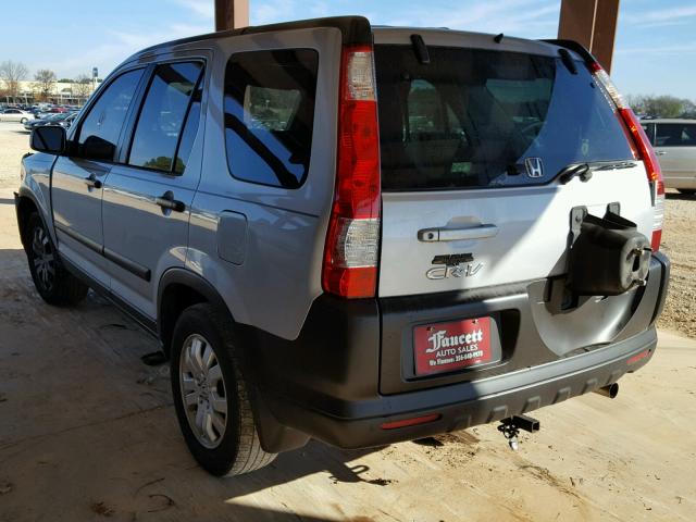 SHSRD78855U304523 - 2005 HONDA CR-V EX SILVER photo 3