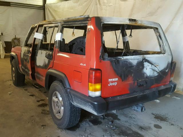 1J4FJ28S9VL505060 - 1997 JEEP CHEROKEE S RED photo 3