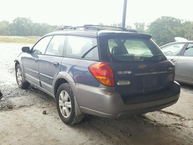 4S4BP61C057368902 - 2005 SUBARU LEGACY OUT BLUE photo 3