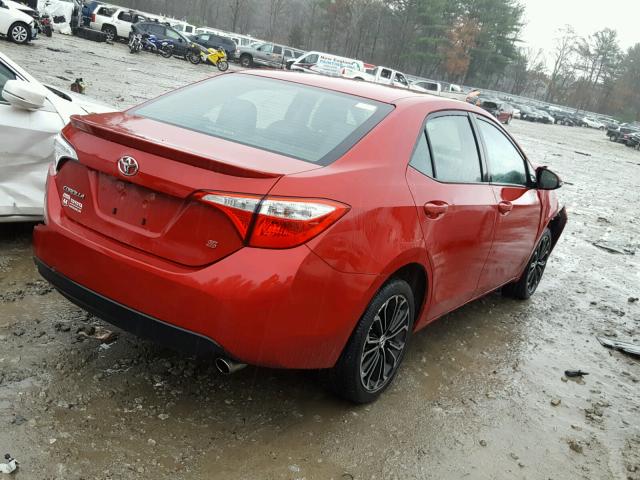 2T1BURHEXFC299304 - 2015 TOYOTA COROLLA L RED photo 4