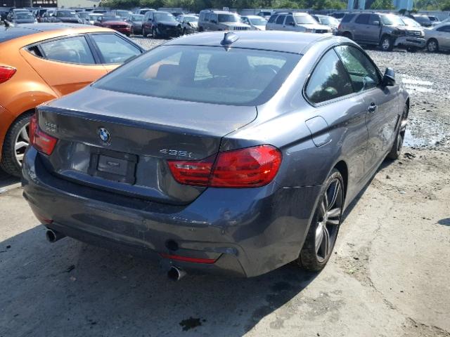 WBA3R5C55GK374252 - 2016 BMW 435 XI GRAY photo 4