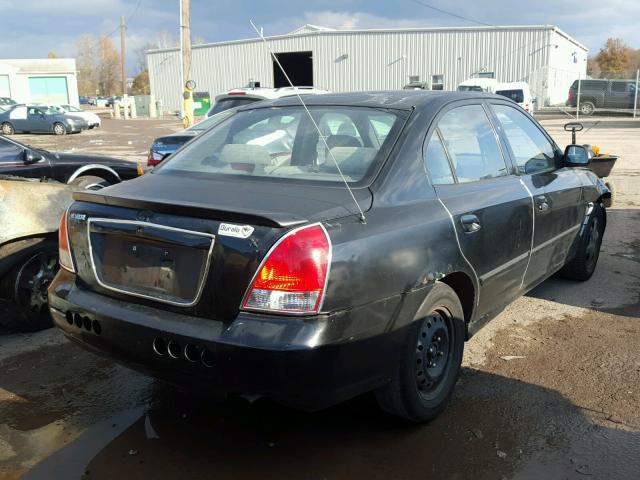 KMHDN45D13U573729 - 2003 HYUNDAI ELANTRA GL BLACK photo 4