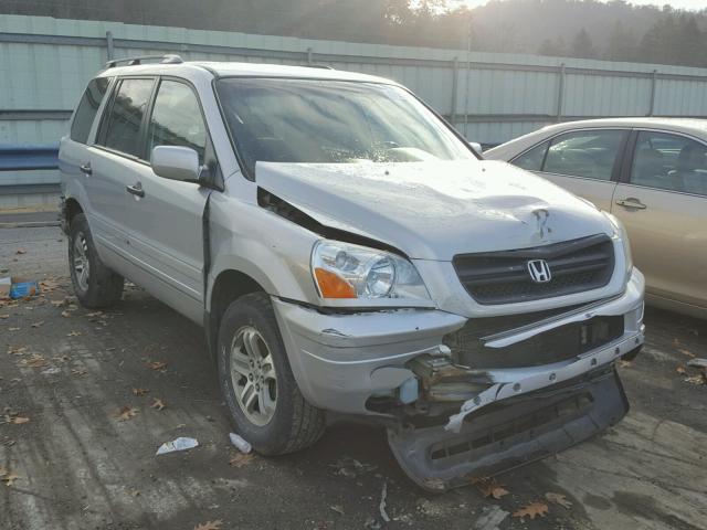 2HKYF18594H502442 - 2004 HONDA PILOT EXL SILVER photo 1