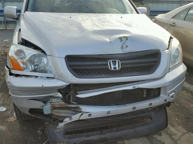 2HKYF18594H502442 - 2004 HONDA PILOT EXL SILVER photo 7