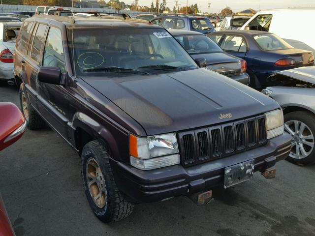 1J4GZ78Y8TC172345 - 1996 JEEP GRAND CHER BURGUNDY photo 1