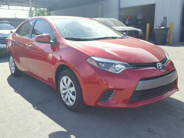 2T1BURHE9FC295695 - 2015 TOYOTA COROLLA L RED photo 1