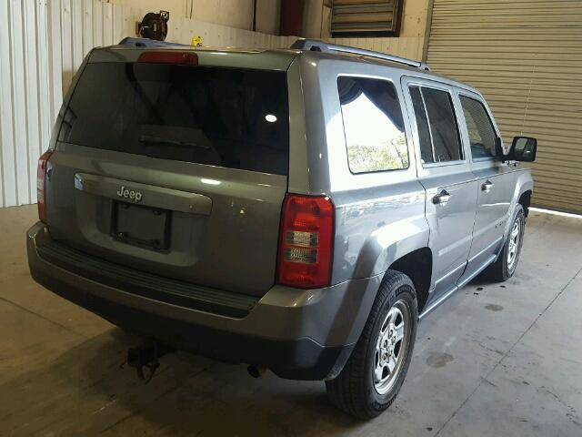 1C4NJPBA4CD674229 - 2012 JEEP PATRIOT SP GRAY photo 4