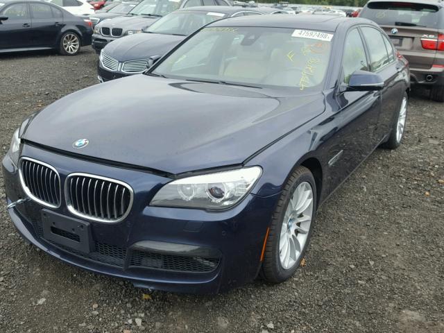 WBAYF8C53DD141700 - 2013 BMW 750LI XDRI BLUE photo 2