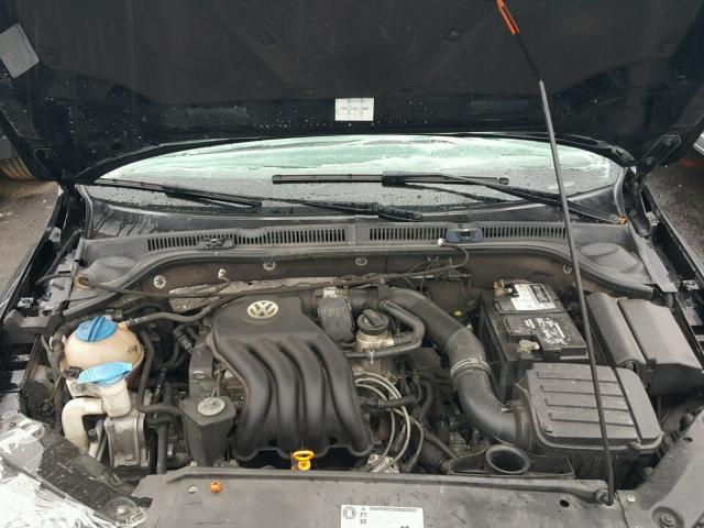 3VW2K7AJ4CM327213 - 2012 VOLKSWAGEN JETTA BASE BLACK photo 7